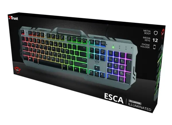 Tastatura TRUST GXT853 ESCA Metal žičnaRGBgamingcrna' ( '23796' ) 