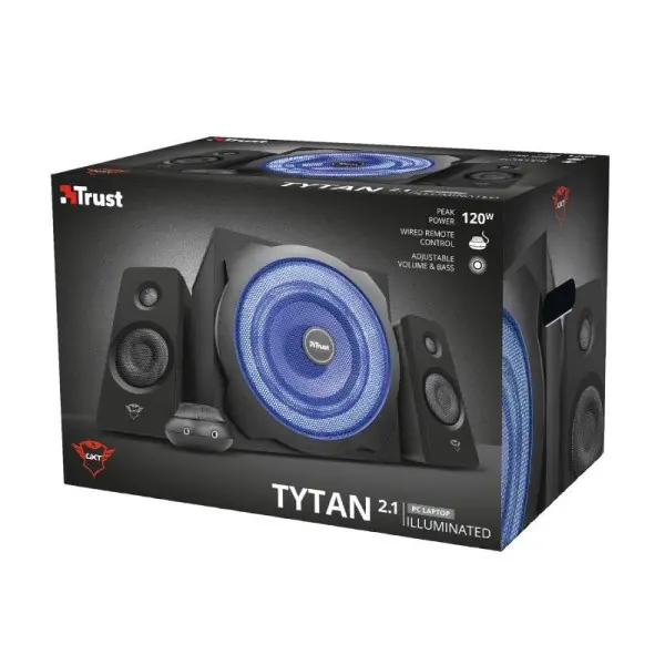 Zvučnik TRUST GXT628 TYTAN 2.1120W(60W RMS)LEDcrna' ( '20562' ) 