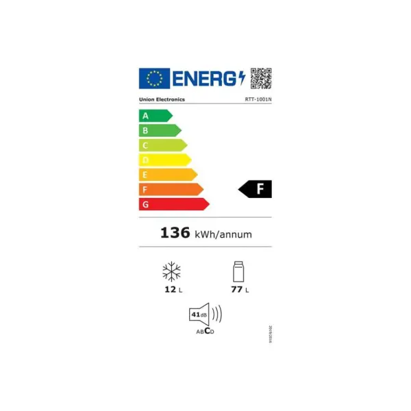 Frizider Union RTT-1001 N visina 82 cm  zapramina 88l + 10l