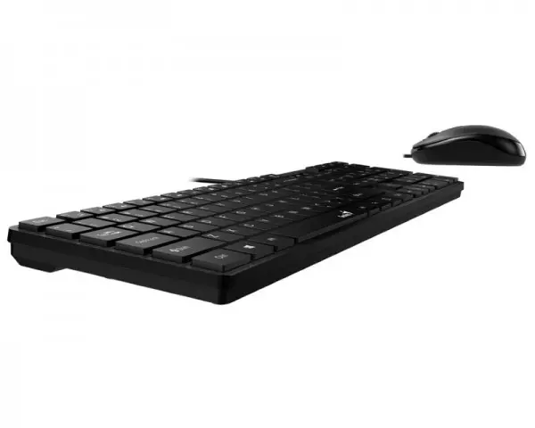 GENIUS SlimStar C126 USB YU crna tastatura+ USB crni miš