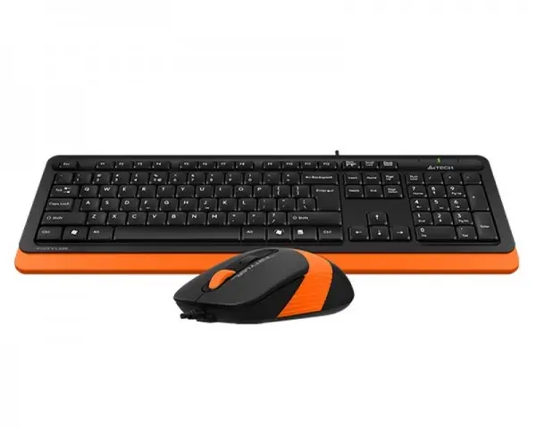 A4 TECH F1010 FSTYLER USB US narandžasta tastatura + USB narandžasti miš