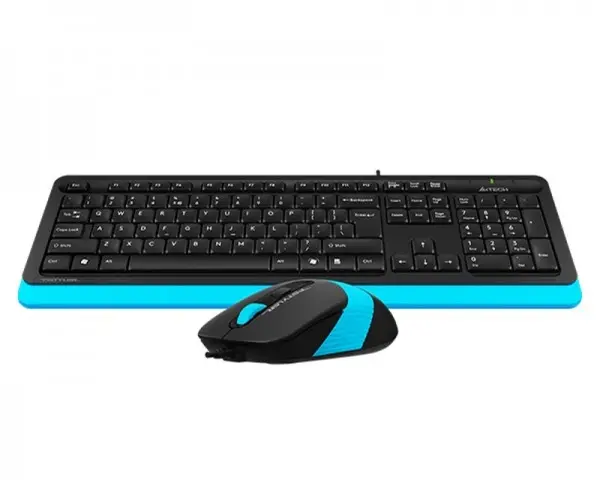 A4 TECH F1010 FSTYLER USB US plava tastatura + USB plavi miš