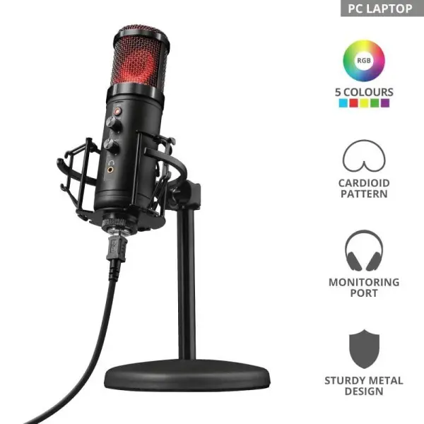 Mikrofon TRUST GXT 256 EXXO USBstreamingcrna' ( '23510' ) 