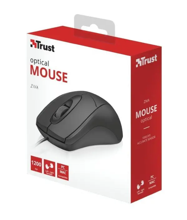 Miš Trust Ziva 1200dpi Crni