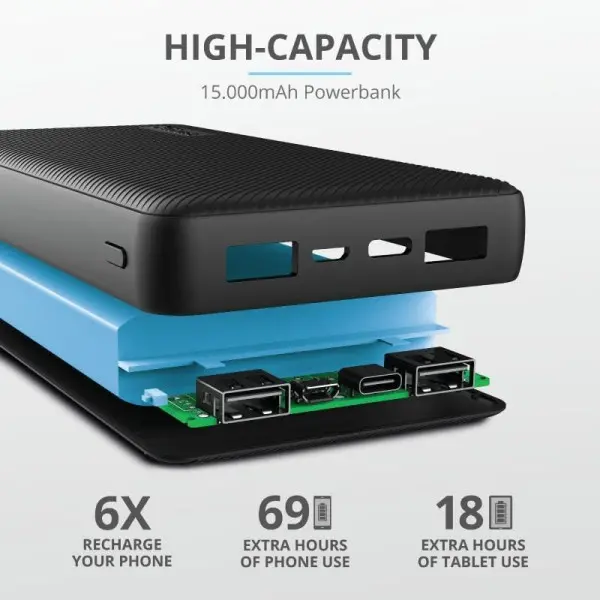 Trust PRIMO POWERBANK 15.000 BLK (23594)