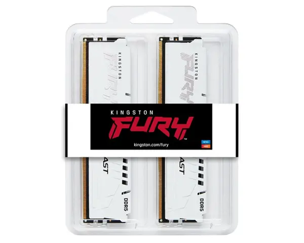 KINGSTON DIMM DDR5 64GB (2x32GB kit) 5600MTs KF556C36BWEK2-64 Fury Beast White Expo