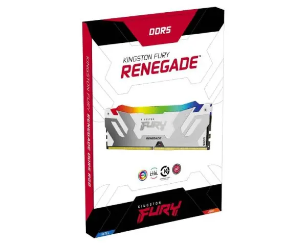 KINGSTON DIMM DDR5 32GB (2x16GB kit) 7200MTs KF572C38RWAK2-32 FURY Renegade RGB White