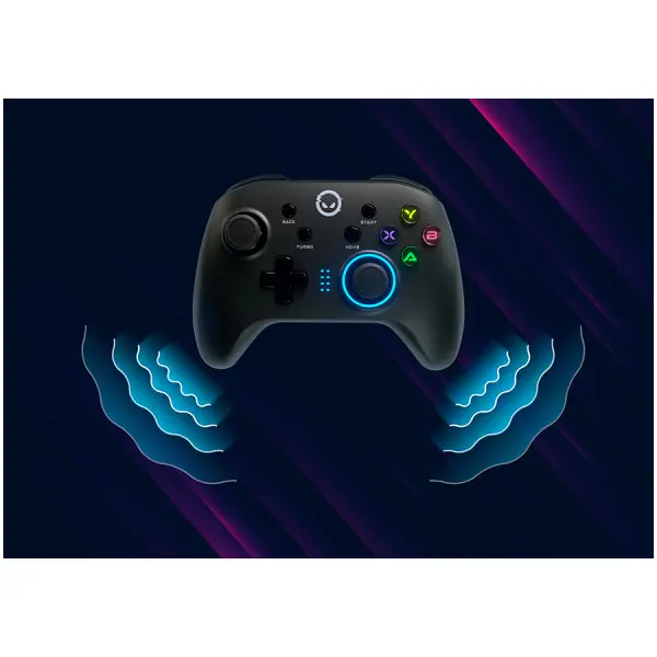 LORGAR TRIX-510, Gaming controller, Black, BT5.0 Controller with built-in 600mah battery, 1M Type-C charging cable ,6 axis motion sensor su