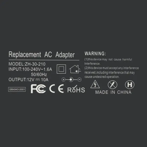 Strujni adapter 12V 10A (5.5*2.5) crni (2)