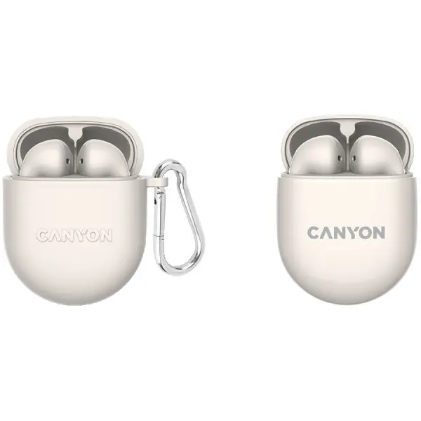 CANYON TWS-6, Bluetooth headset, with microphone, BT V5.3 JL 6976D4, Frequence Response:20Hz-20kHz, battery EarBud 30mAh*2+Charging Case 40