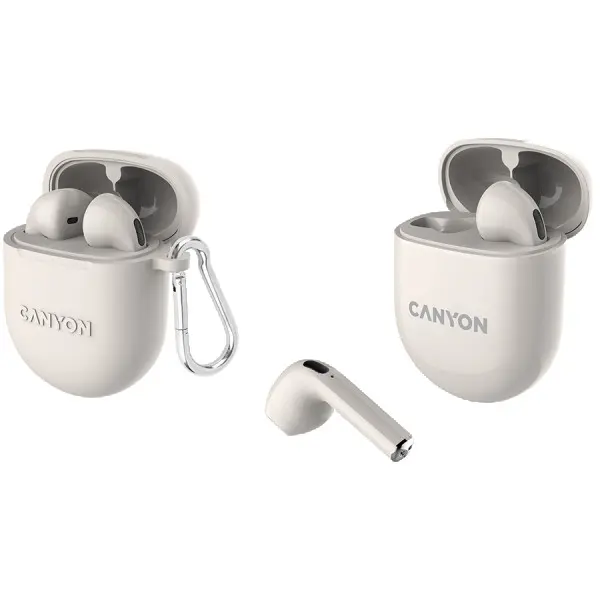CANYON TWS-6, Bluetooth headset, with microphone, BT V5.3 JL 6976D4, Frequence Response:20Hz-20kHz, battery EarBud 30mAh*2+Charging Case 40