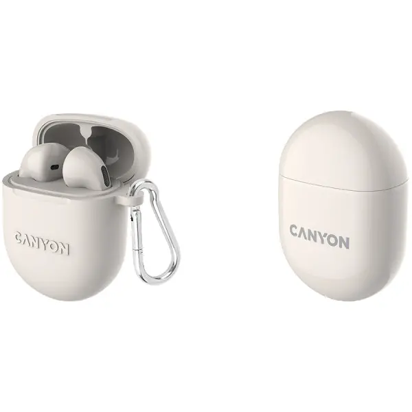 CANYON TWS-6, Bluetooth headset, with microphone, BT V5.3 JL 6976D4, Frequence Response:20Hz-20kHz, battery EarBud 30mAh*2+Charging Case 40