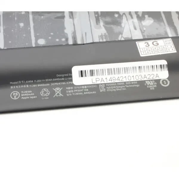 Baterija za laptop Apple A1494 A1398 95WH HQ2200