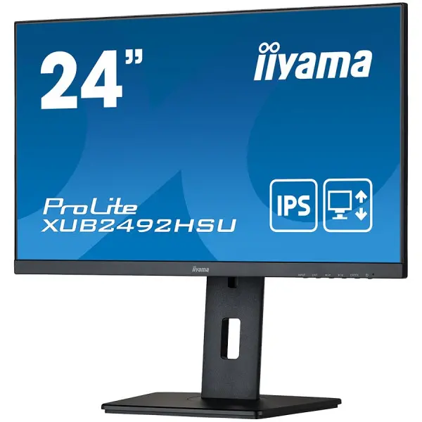 IIYAMA Monitor LED XUB2492HSU-B5 23.8'' IPS 1920 x 1080 75Hz 250 cdm˛ 1000:1 4ms VGA, HDMI, DP, USB 2.0 Hub, height, swivel, tilt, pivot, 3y