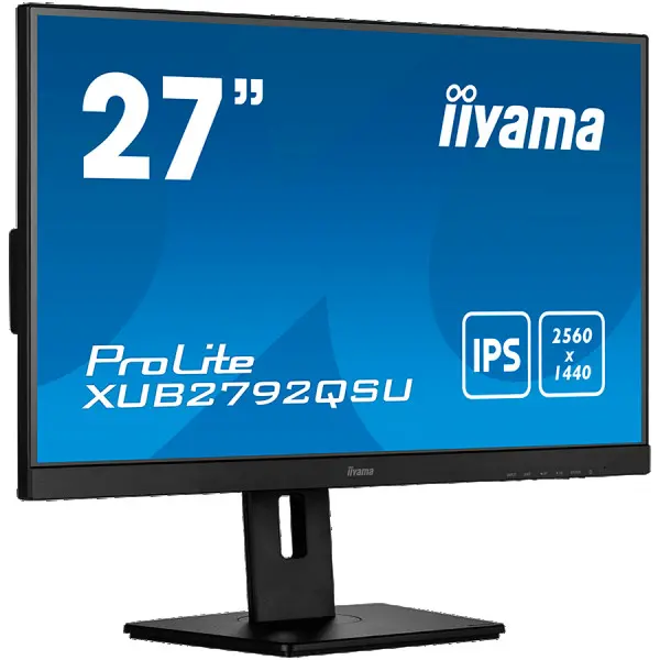 IIYAMA 27'' ETE IPS-panel, ULTRA SLIM LINE, 2560x1440 WQHD, 5ms, FreeSync, 15cm height adj. stand, 350cdm˛, VGA, HDMI, DisplayPort, Speakers
