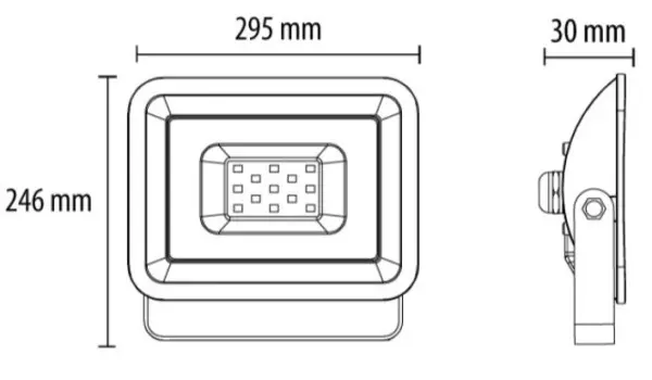 LED reflektor 100W 6500K LRF024EW-100W/BK Crna