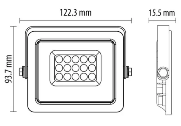 LED reflektor 10W 6500K LRFK02W-10/WH Bela