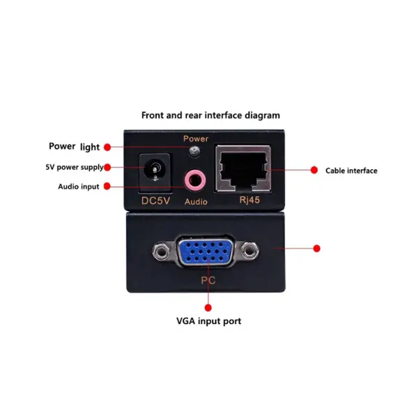 Adapter VGA na RJ45 Signal extender JWD-SP05 100m