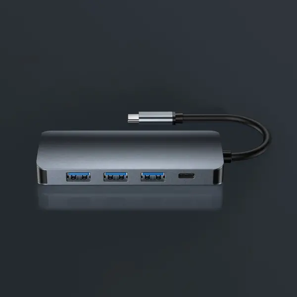 Adapter Type C na HDMI 3xUSB 3.0 type C 5u1