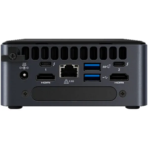 Intel® NUC 11 Pro Kit NUC11TNHi7, EU cord, i7 Processor with Irix Xe graphics, dual M.2 slot, 2.5'' SATA slot, 2xHDMI, 2x Thunderbolt 4 (USB