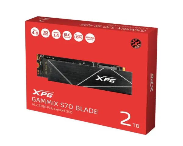A-DATA 2TB M.2 PCIe Gen4x4 XPG GAMMIX S70 BLADE AGAMMIXS70B-2T-CS SSD