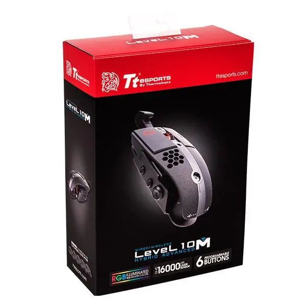 Miš Wireless Thermaltake Level 10 M Hybrid crni