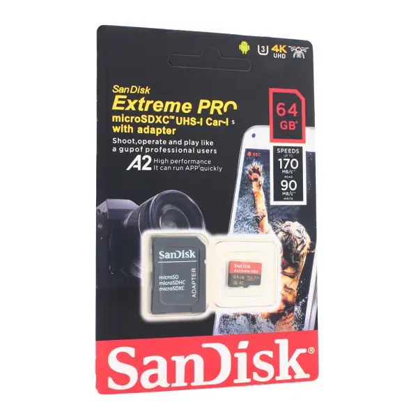 Mem. Kartica SanDisk SDHC 64GB Extreme PRO 4K UHD V30 sa adapterom CN