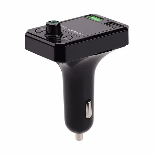 FM transmiter A6 USB TF Bluetooth 5.0, 12-24V handsfree crni