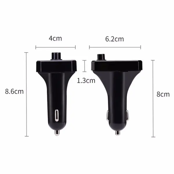 FM transmiter A6 USB TF Bluetooth 5.0, 12-24V handsfree crni