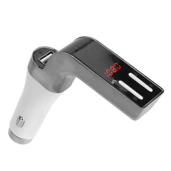 FM transmiter 590 USB TF Remote Bluetooth 5.0 12-24V handsfree crni
