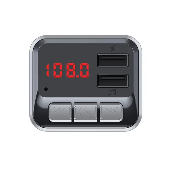 FM transmiter C6 USB Bluetooth 5.0 12-24V handsfree sivi