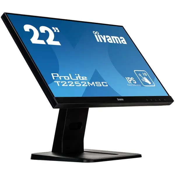 IIYAMA Monitor Prolite, 21,5'' OGS-PCAP 10P Touch Screen, 1920x1080, IPS-slim panel design, VGA, HDMI, DisplayPort, 250cdm˛ (with touch), 10