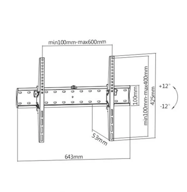 Nosač za TV podesivi Gembird WM-70T-02 37''-70''