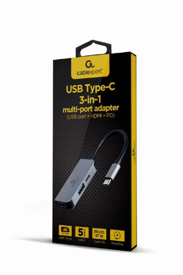 Docking station Cablexpert A-CM-COMBO3-02 USB-C - HDMIUSB 3.0PD