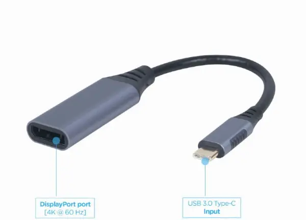 Adapter Cablexpert A-USB3C-DPF-01 USB-C - Displayport 4K60Hz