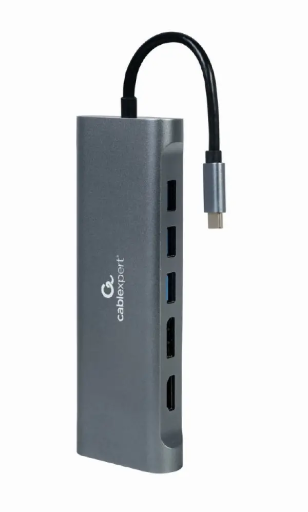 Docking station Cablexpert A-CM-COMBO8-01 USB-C - HDMIDPVGA3xUSBPDCDGLAN