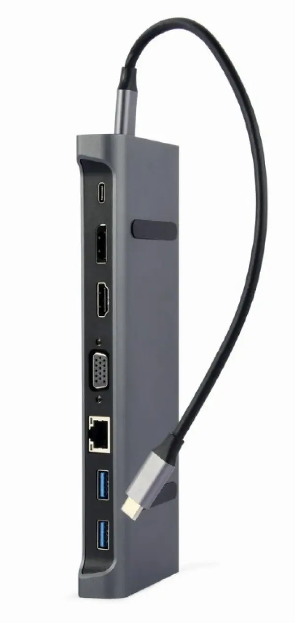 Docking station Cablexpert A-CM-COMBO9-02 USB-C-HDMIDPVGA3xUSBPDGLANAudio