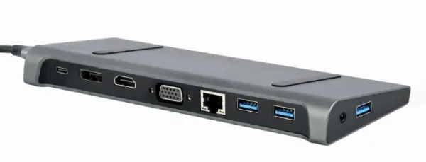 Docking station Cablexpert A-CM-COMBO9-02 USB-C-HDMIDPVGA3xUSBPDGLANAudio