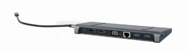 Docking station Cablexpert A-CM-COMBO9-02 USB-C-HDMIDPVGA3xUSBPDGLANAudio