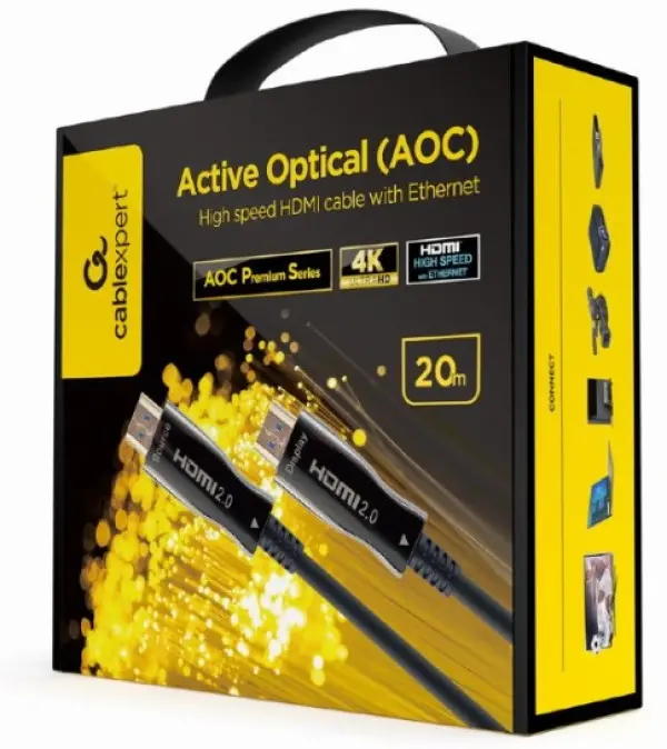 CCBP-HDMI-AOC-20M-02 Gembird Active Optical (AOC) High speed HDMI cable with Ethernet Premium 20m