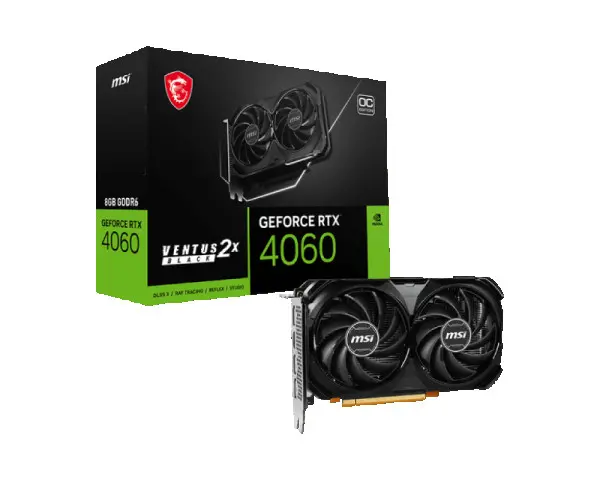 MSI nVidia GeForce RTX 4060 8GB 128bit RTX 4060 VENTUS 2X BLACK 8G OC