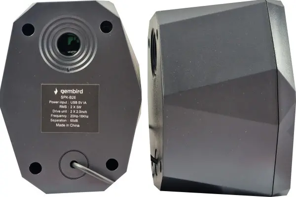 SPK-B26 Gembird Stereo zvucnici black LED, 2.0 inch, 6W RMS (2 x 3W) USB pwr, volume control, 3,5mm