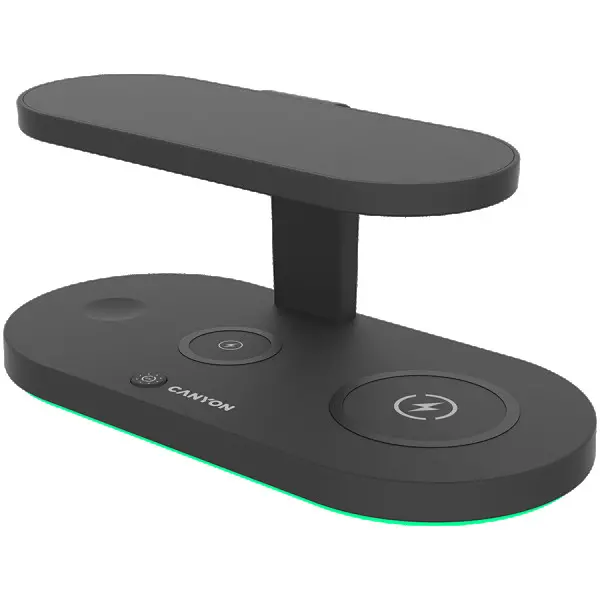 CANYON WS-501 5in1 Wireless charger, with UV sterilizer, with touch button for Running water light, Input QC36W or PD30W, Output 15W10W7.5W