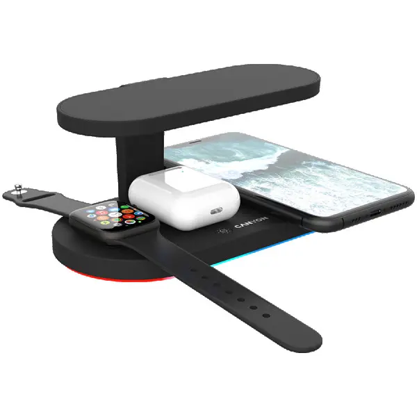 CANYON WS-501 5in1 Wireless charger, with UV sterilizer, with touch button for Running water light, Input QC36W or PD30W, Output 15W10W7.5W