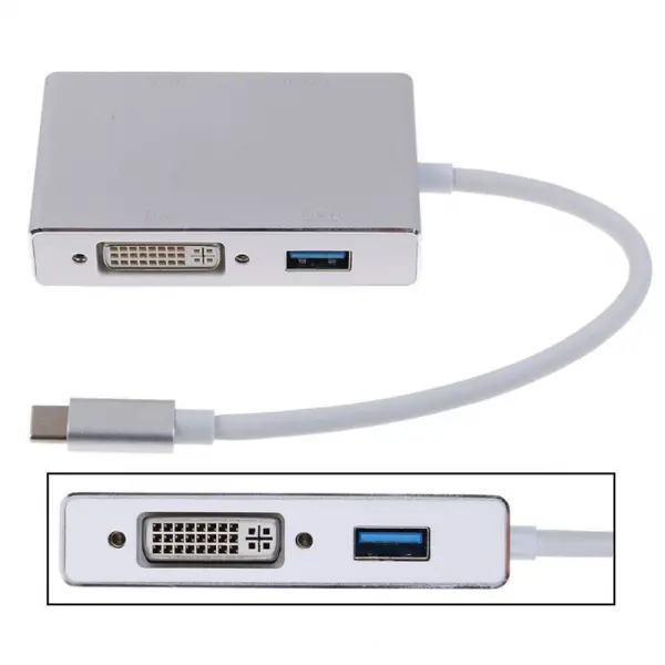 Adapter Type C na VGA, DVI, HDMI i USB 4u1