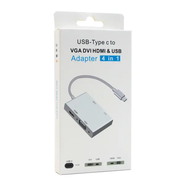 Adapter Type C na VGA, DVI, HDMI i USB 4u1