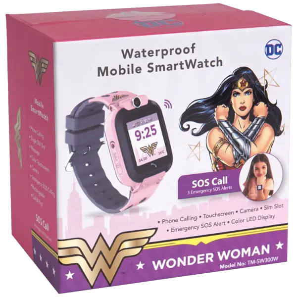 Pametni sat, WONDER WOMAN, SOS tipka, slot za SIM card