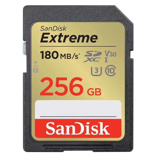 Mem.Kartica SanDisk SDXC 256GB Extreme, 180MB/s UHS-I Class 10 U3 V30