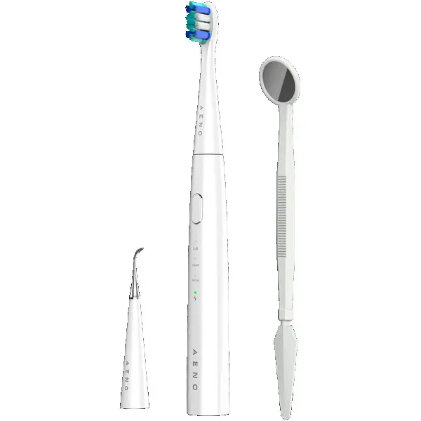 AENO Sonic Electric toothbrush, DB8: White, 3modes, 3 brush heads + 1 cleaning tool, 1 mirror,  30000rpm, 100 days without charging, IPX7 (