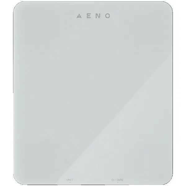 AENO Kitchen Scale KS1S Smart, Max load - 8 kg, Bluetooth, 10,000+ products & meals, 25 indicators analysis, Coffee mode, 6 unit conversion